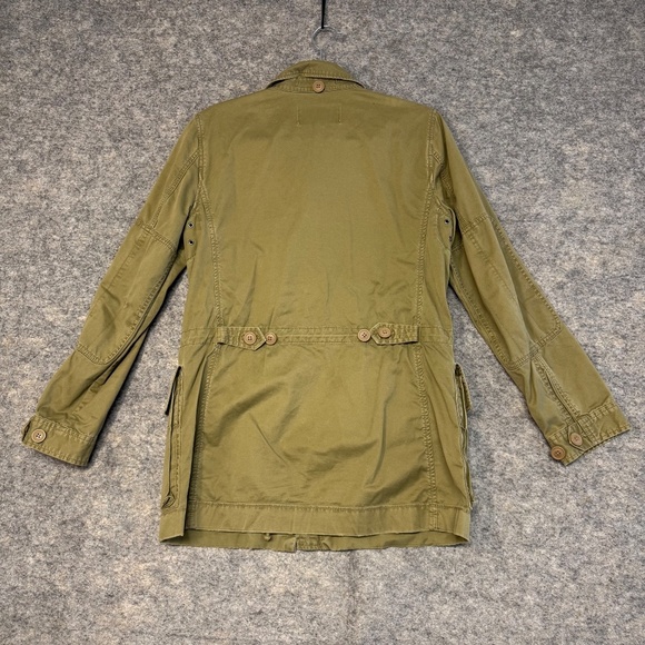 J.Crew Olive Green Utility Military Jacket Women’s 100% Cotton Field Coat Small - Picture 11 of 12
